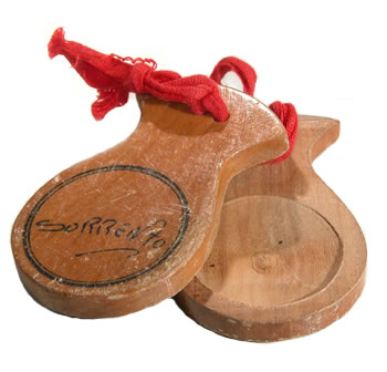 Nacchere di legno per bambini 2 paia di nacchere Nacchere spagnole Colori tradizionali spagnoli Souvenir regalo dalla Spagna Percussioni a mano nacchere